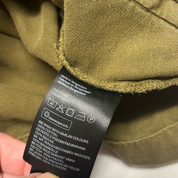 H&M Army Green Utility Jacket L.O.G.G. Women’s EUR 38 US 8 /Med. 100% Cotton - Picture 8 of 11